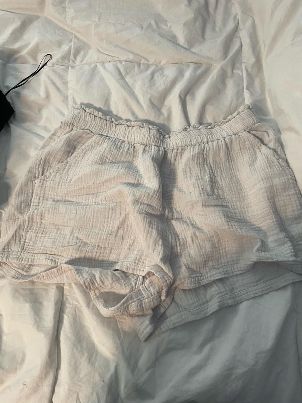 O'Neill Women's High-Waist Cotton Gauze Shorts — Cream
